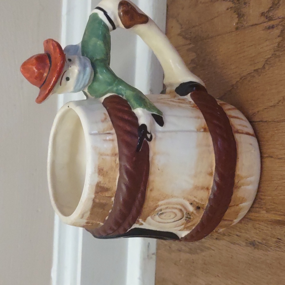 3 Vintage Occupied Japan Cowboy Barrel Mugs - Picture 7 of 16